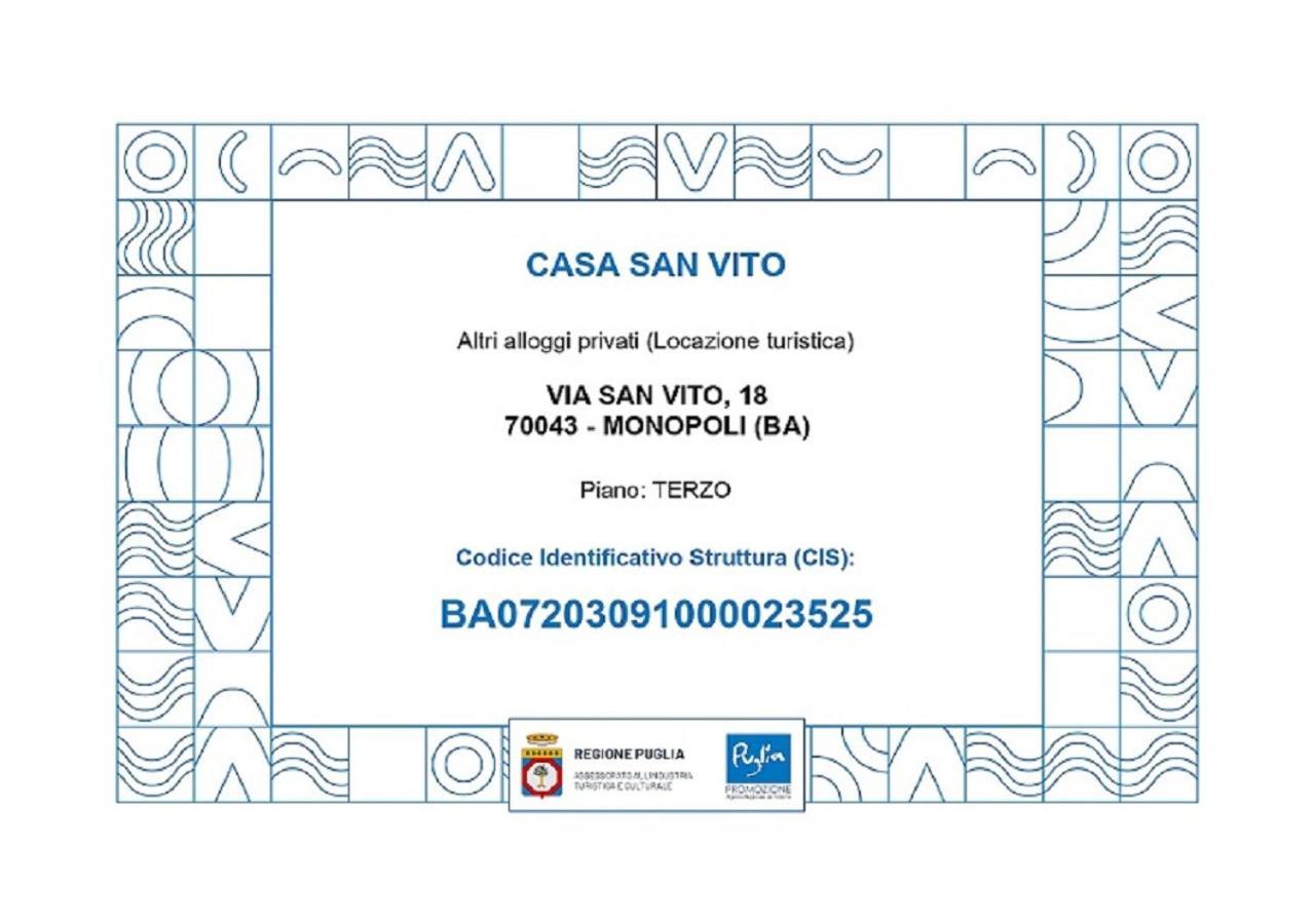 Casa San Vito Daire Monopoli Dış mekan fotoğraf